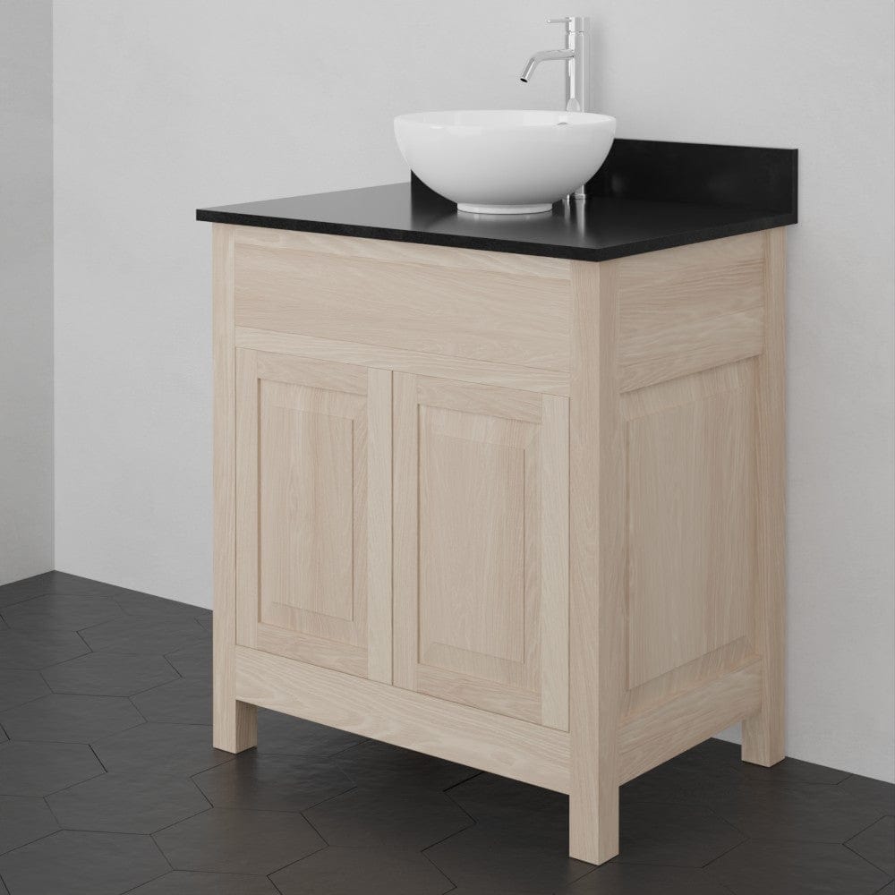 30" Vippis Unfinished Red Oak Raised Panel Vanity for Vessel Sink - 34" Height