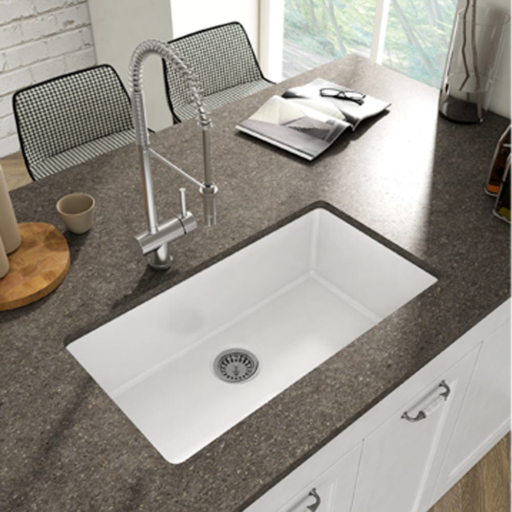 32" Fosco Fireclay Single-Bowl Undermount Sink