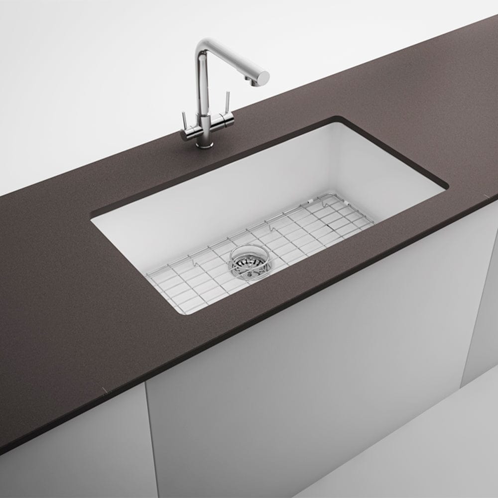 32" Fosco Fireclay Single-Bowl Undermount Sink