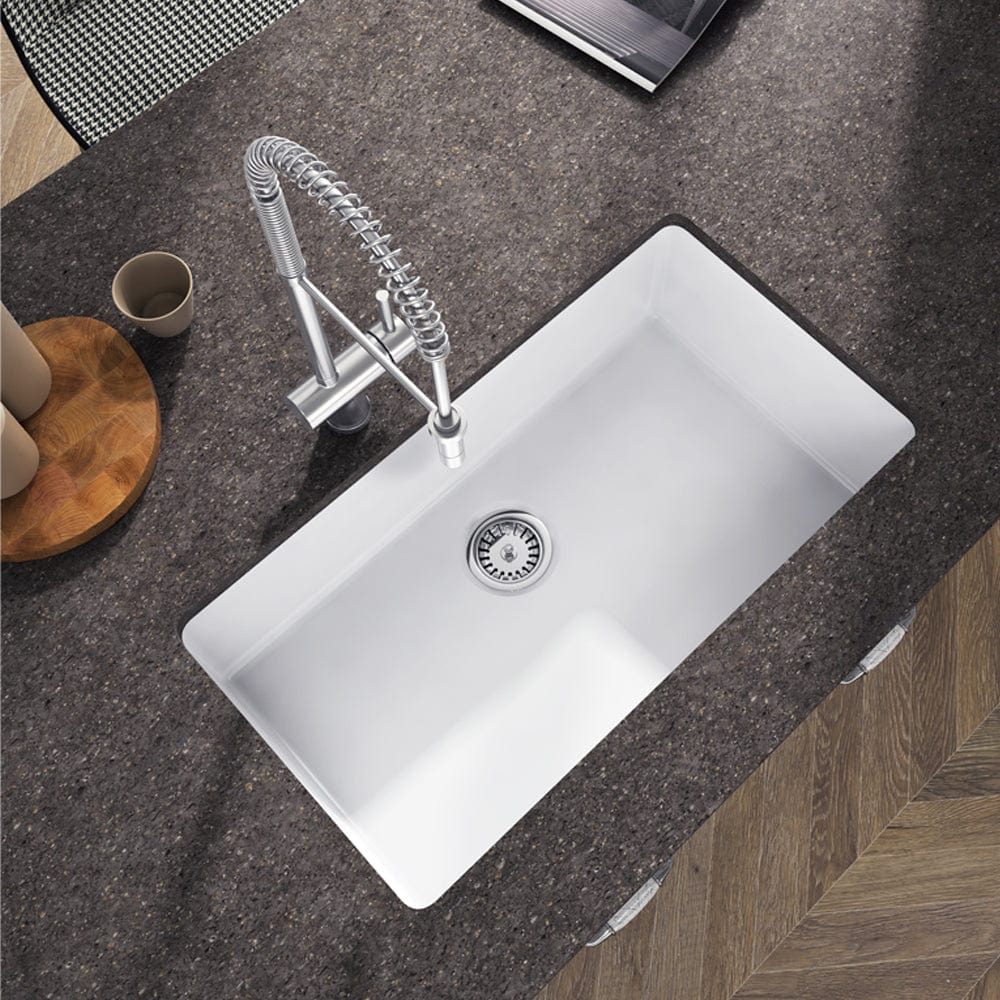 32" Fosco Fireclay Single-Bowl Undermount Sink