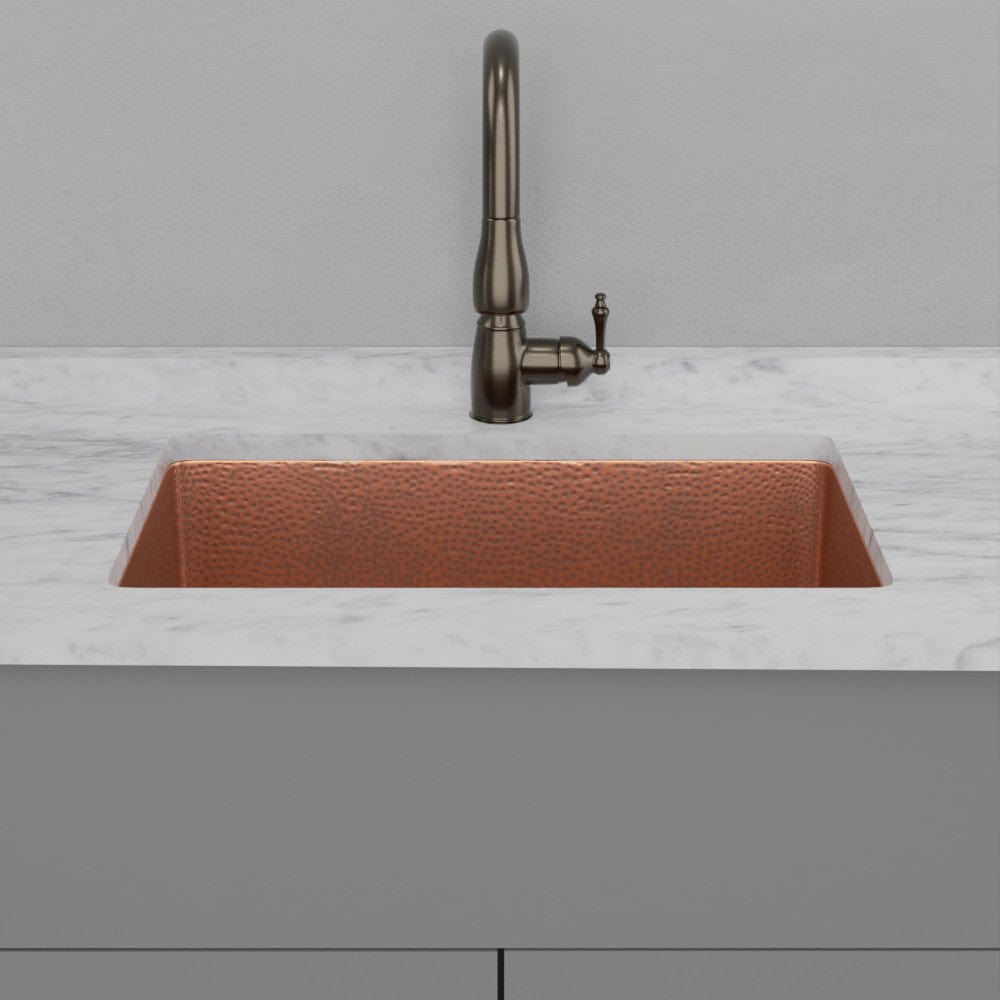 32" Quincy Hammered Copper Single-Bowl Prep Sink