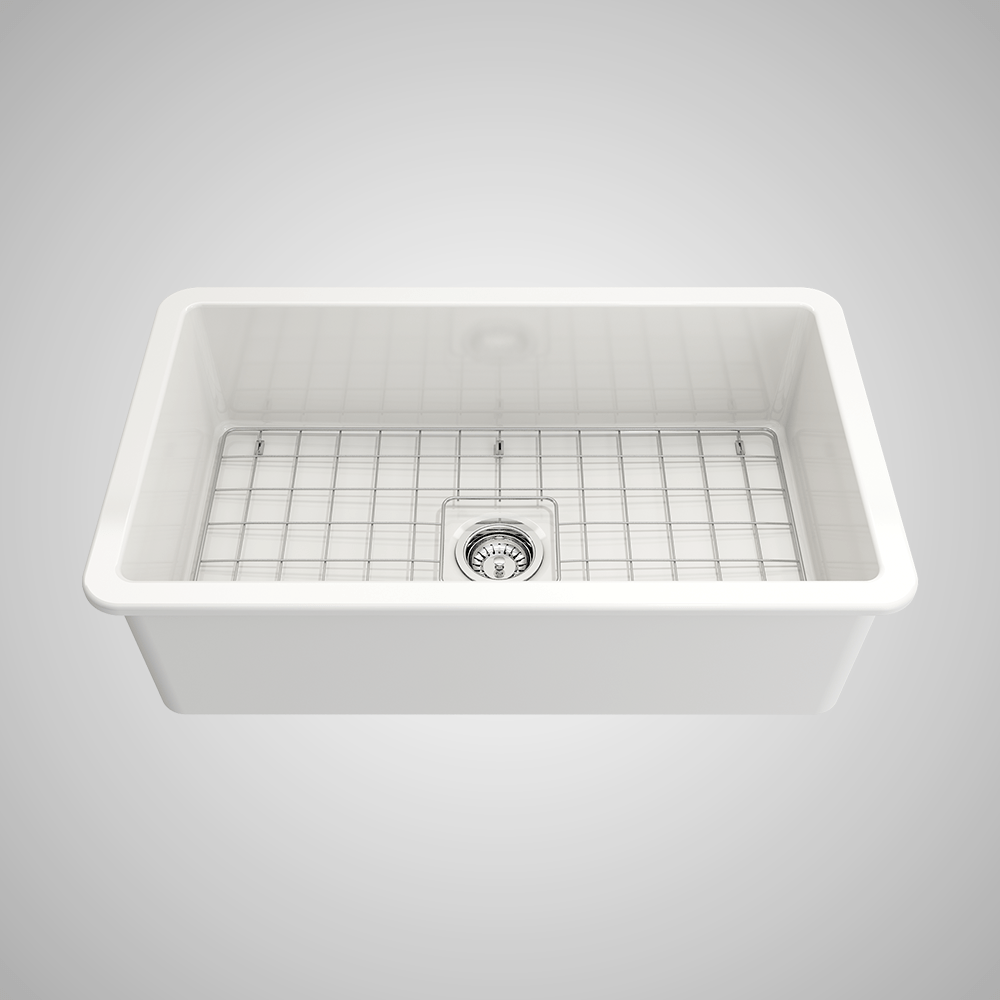 32" Tentara Fireclay Single-Bowl Undermount Sink
