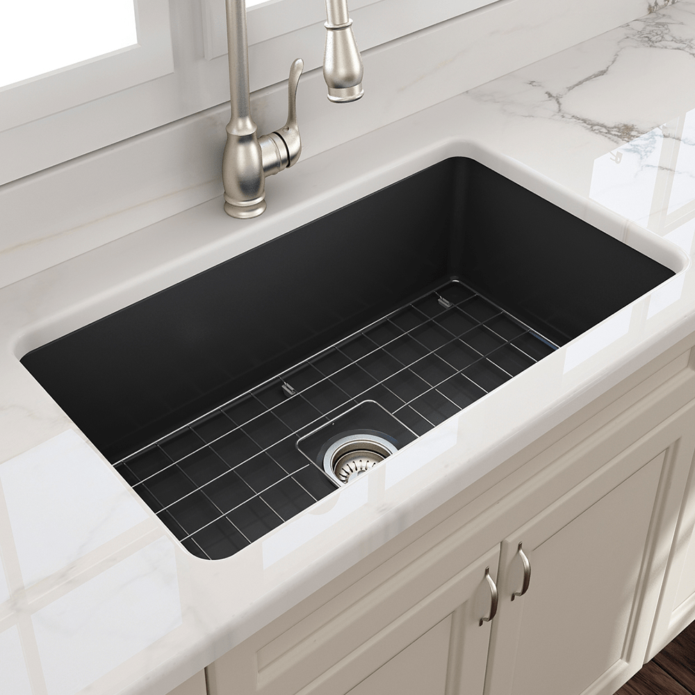32" Tentara Fireclay Single-Bowl Undermount Sink