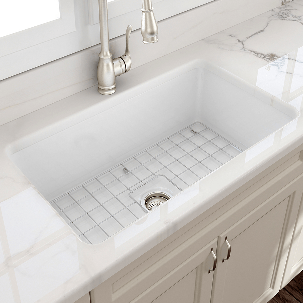 32" Tentara Fireclay Single-Bowl Undermount Sink