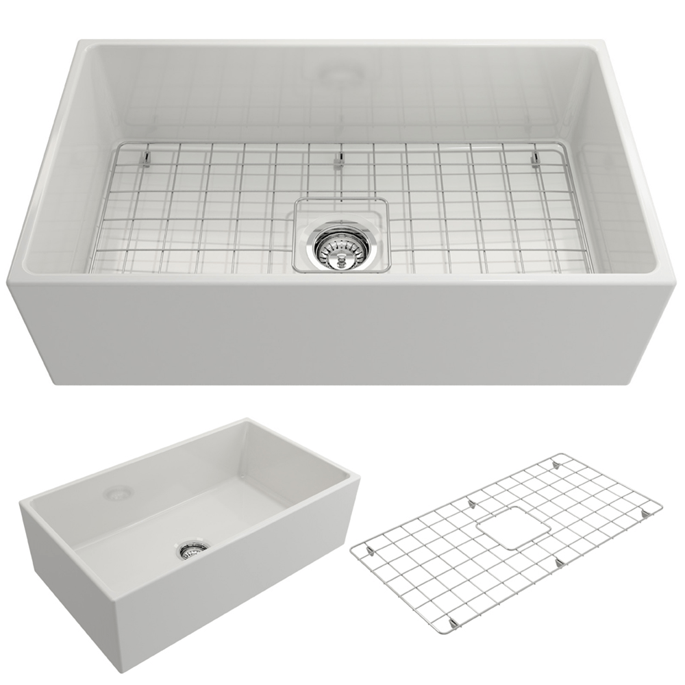 33" Anton Fireclay Single-Bowl Farmhouse Sink
