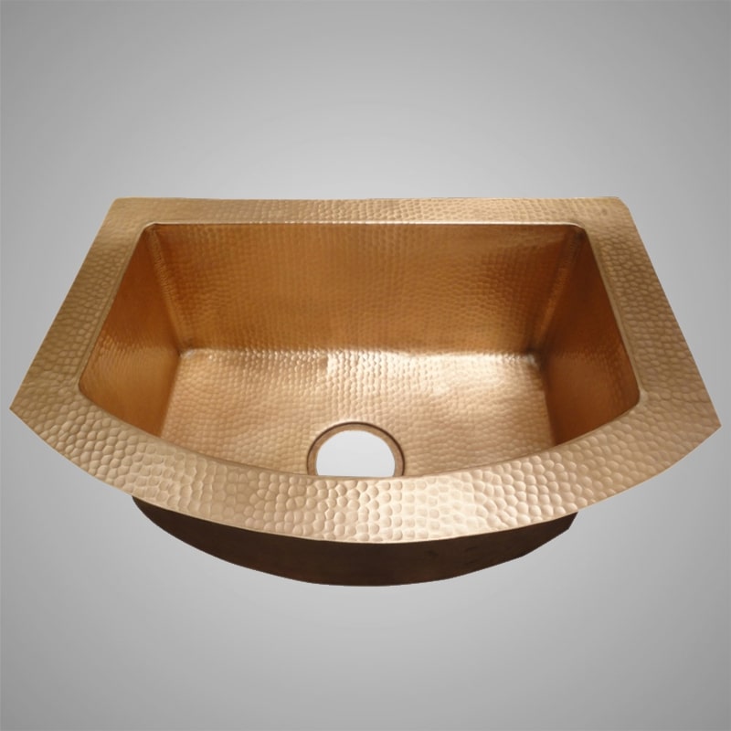 33" Apodaca Hammered Copper Single-Bowl Drop-In Kitchen Sink