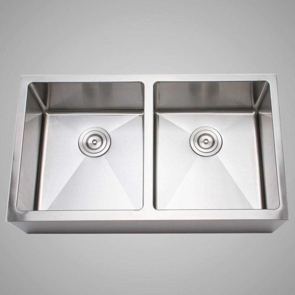 33" Leyden Stainless Steel Double-Bowl Farmhouse Sink