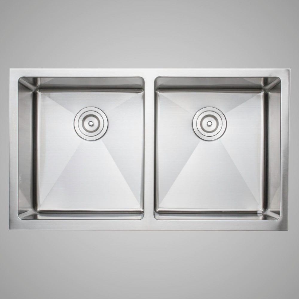 33" Leyden Stainless Steel Double-Bowl Farmhouse Sink