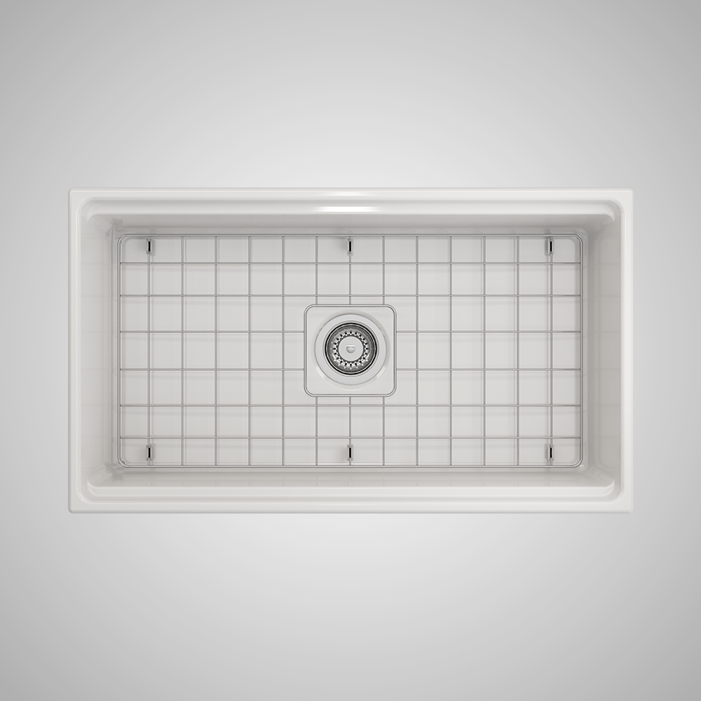 33" Randell Fireclay Single-Bowl Workstation Farmhouse Sink