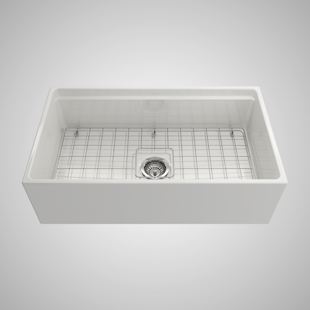 33" Randell Fireclay Single-Bowl Workstation Farmhouse Sink