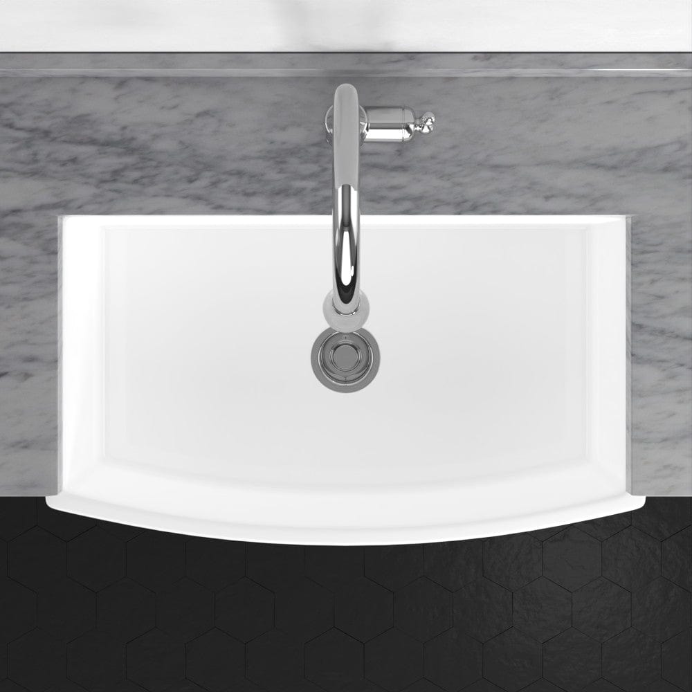 33" Verster Fireclay Curved Apron Single-Bowl Farmhouse B-Grade Sink - White