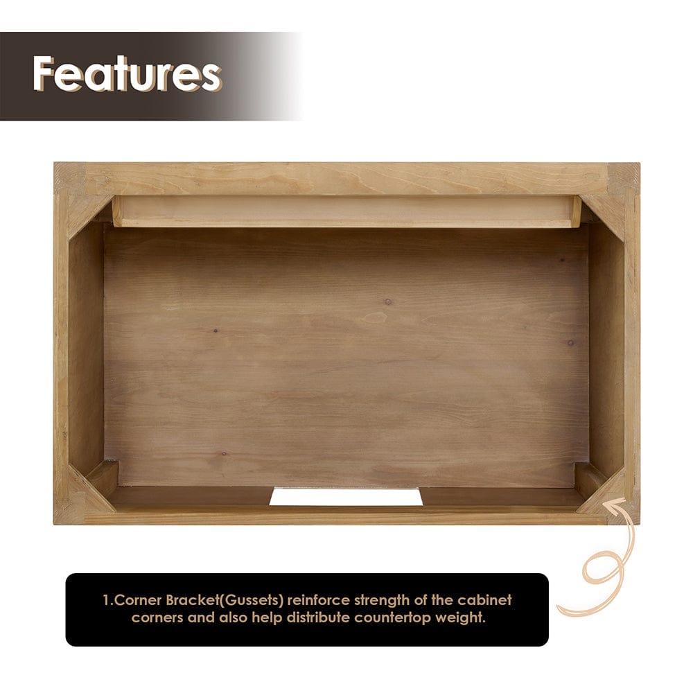 36" Catalpa Single Bathroom Vanity - Weathered Fir