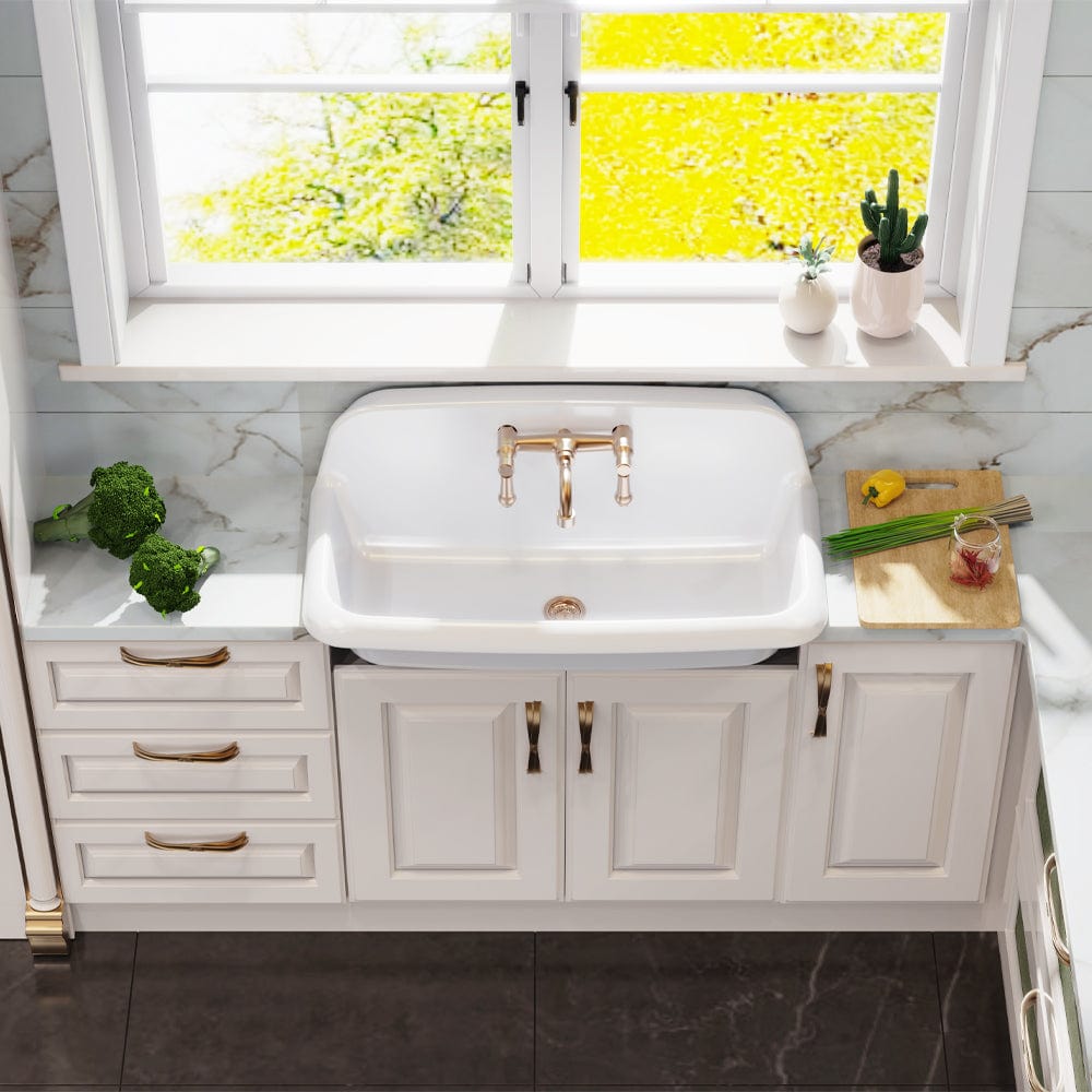 36" Epsey Vitreous China Wall-Mount Bathroom Sink