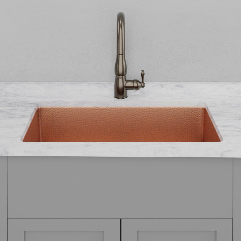 36" Joliet Hammered Copper Single-Bowl Undermount Sink