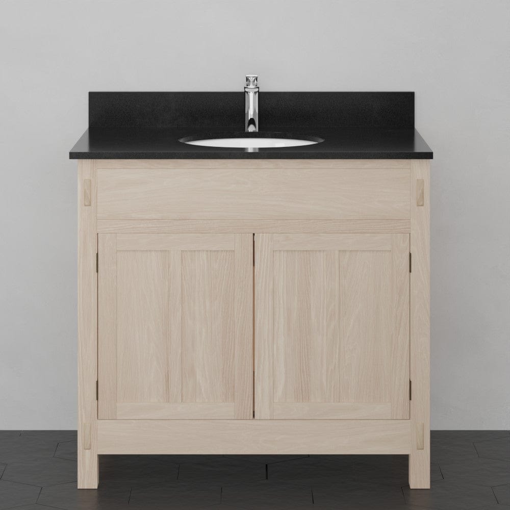 36" Mission Unfinished Red Oak Vanity for Undermount Sink - 34" Height