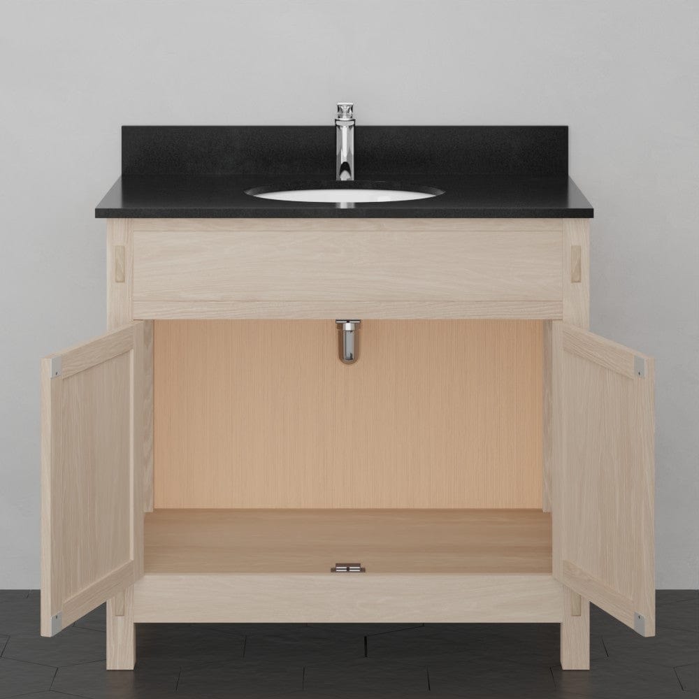 36" Mission Unfinished Red Oak Vanity for Undermount Sink - 34" Height