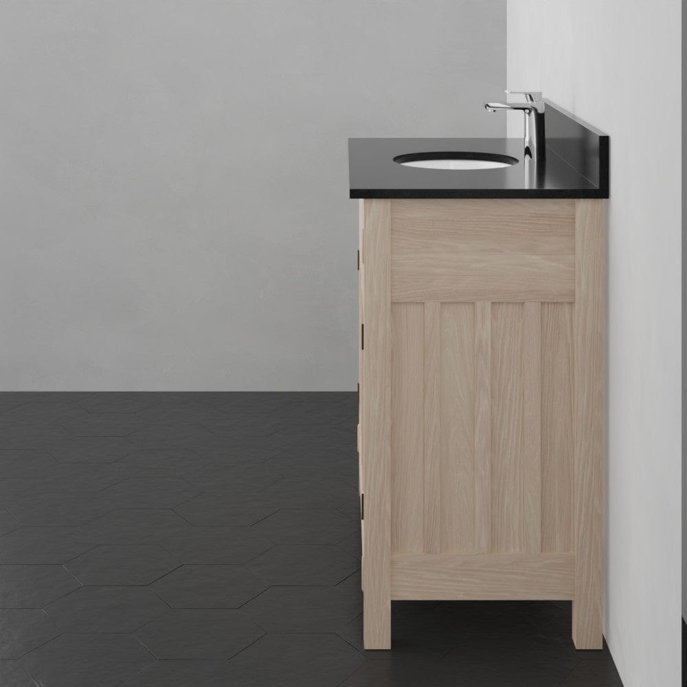 36" Narrow Mission Unfinished Red Oak Vanity for Undermount Sink - 34" Height