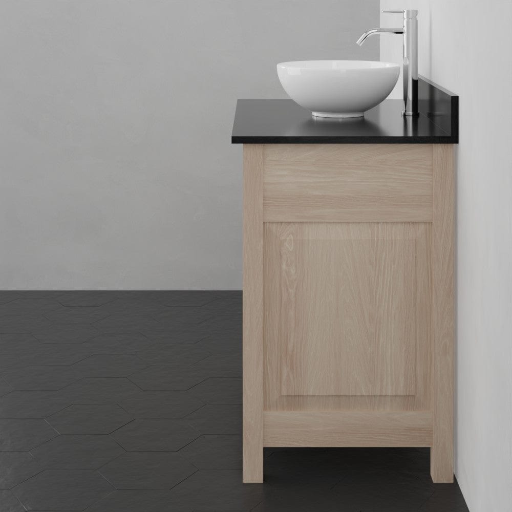 36" Vippis Unfinished Red Oak Raised Panel Vanity for Vessel Sink - 34" Height