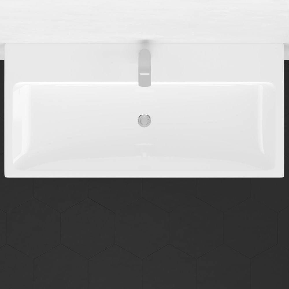 40" Vapster Fireclay Wall-Mount Bathroom Sink