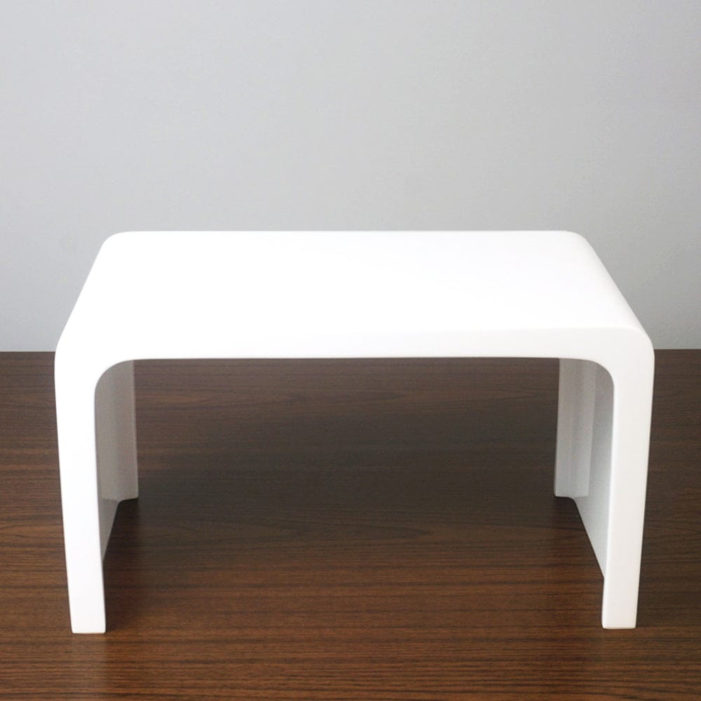 43" Haru Solid Surface Stone Resin Japanese Rectangular Soaking Bathtub with Integral Seat