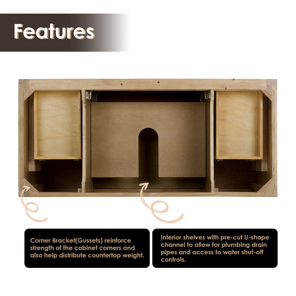 48" Belvedere Single Vanity for Undermount Sink