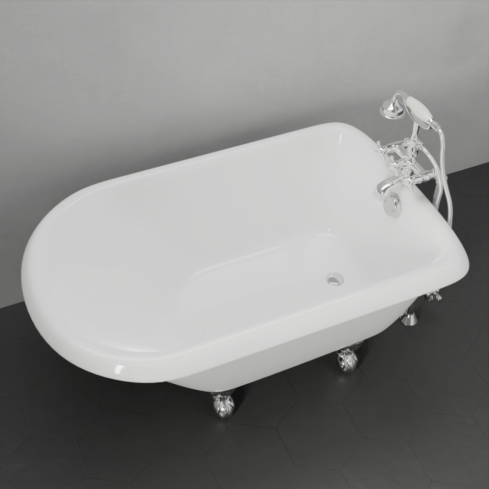48" Macon Cast Iron Roll-Top Clawfoot Tub
