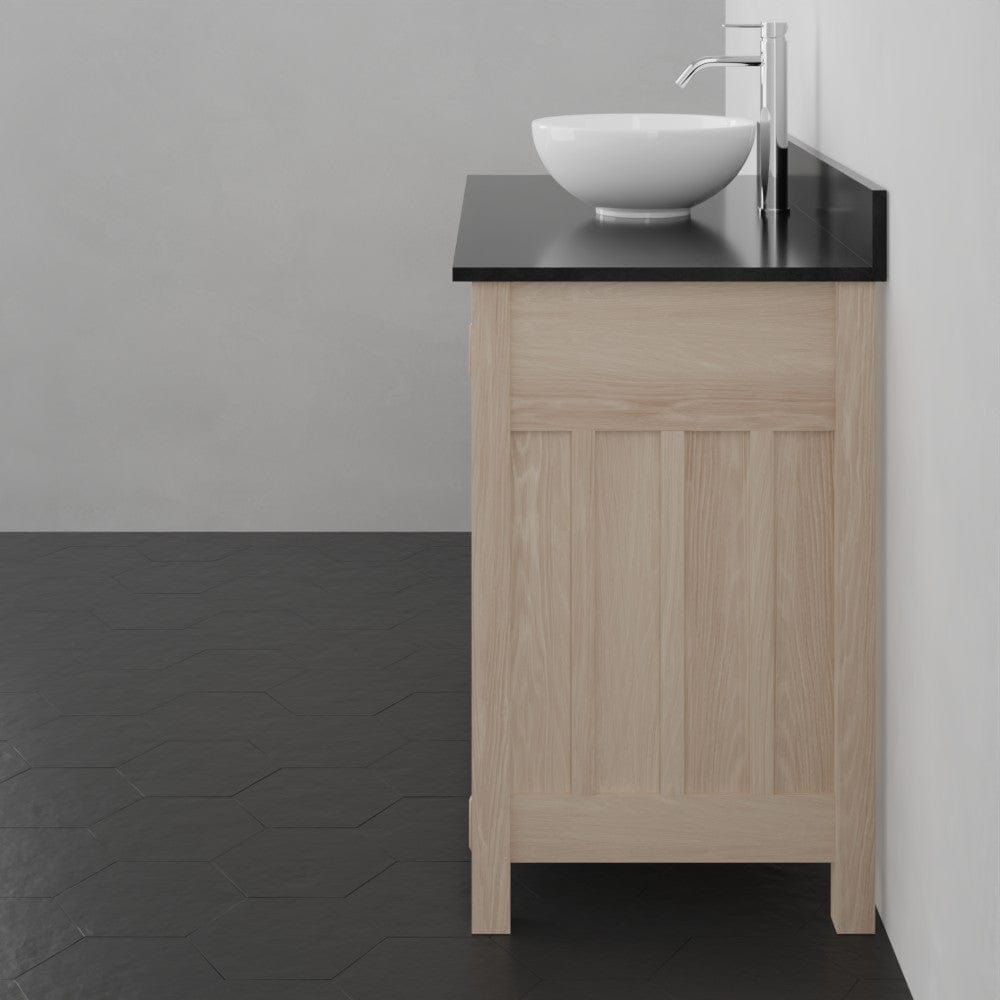 48" Mission 6 Drawer Unfinished Red Oak Vanity for Vessel Sink - Single Door - 34" Height