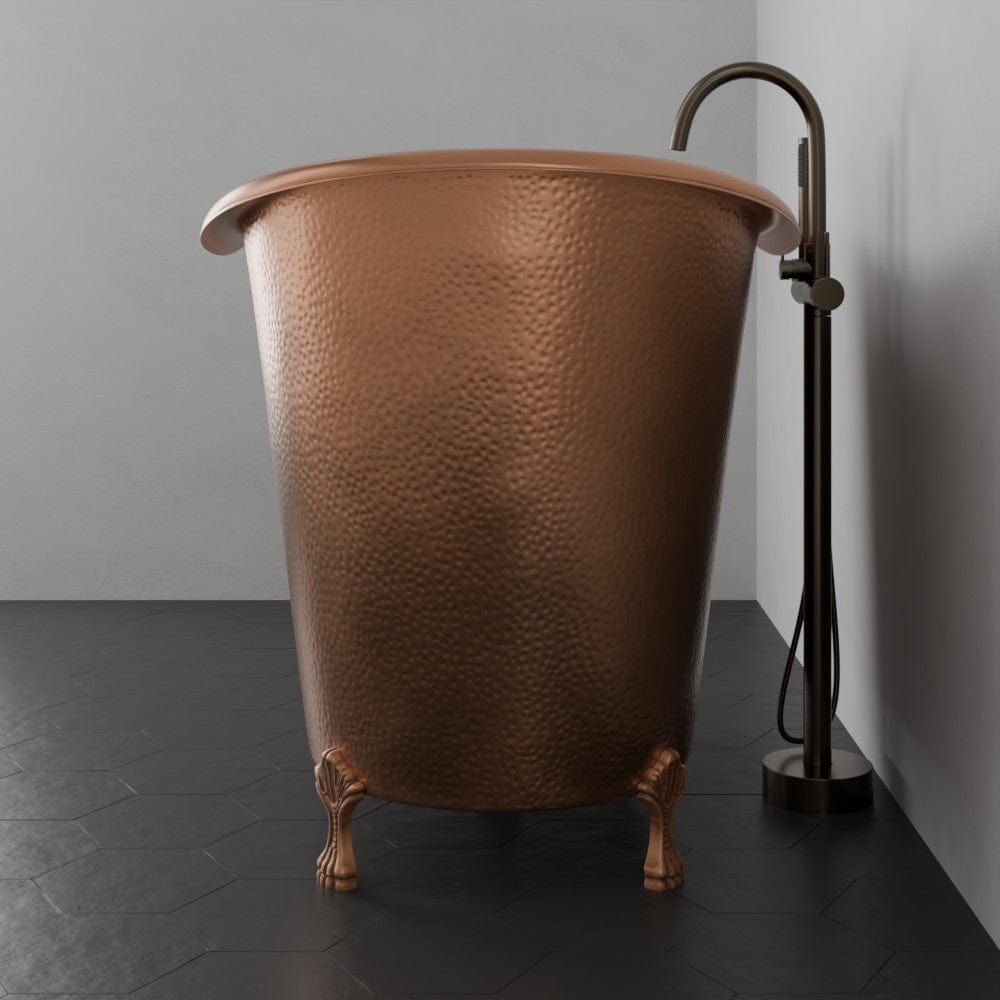 48" Samteka Copper Double-Slipper Clawfoot Soaking Tub