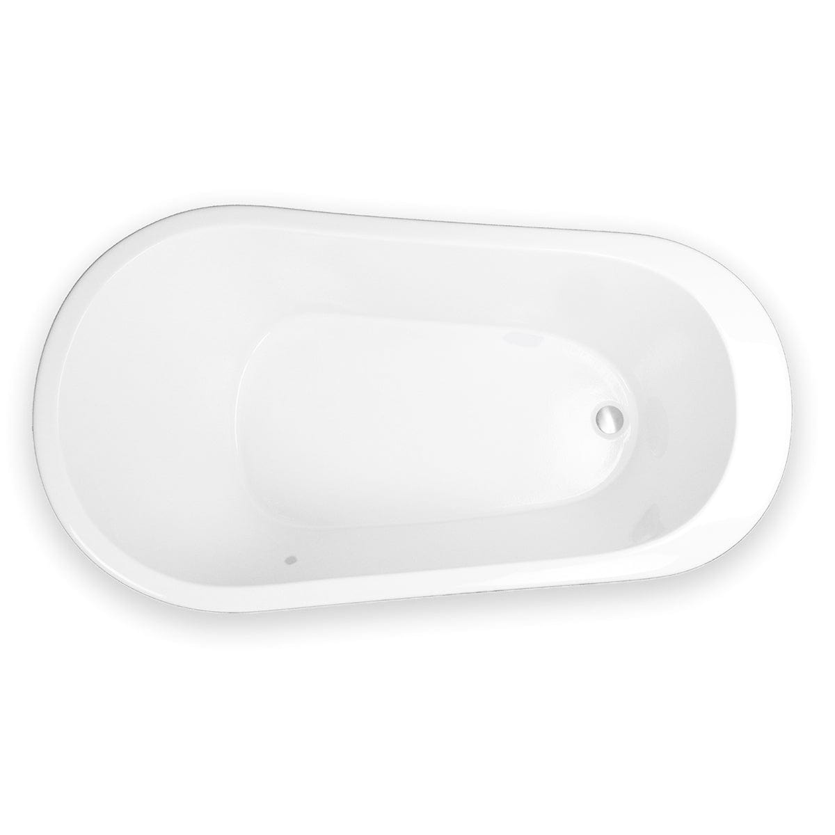 59" Cascade Acrylic Slipper Freestanding Massage Tub