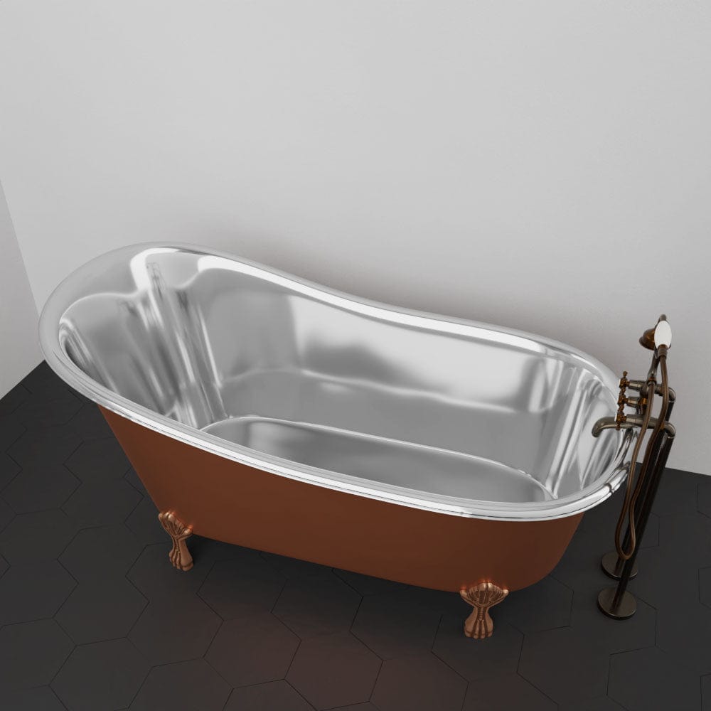 59" Dester Copper Slipper Clawfoot Tub