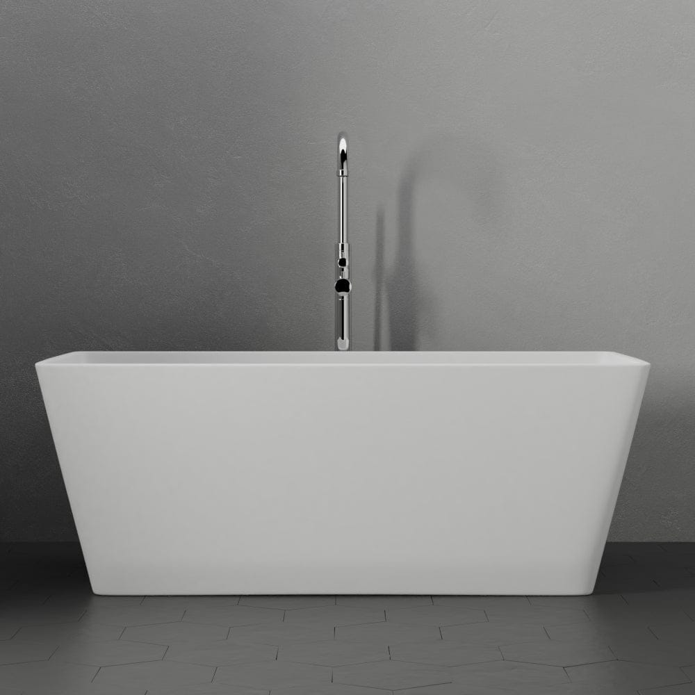 59" Platora Solid Surface Stone Resin Freestanding Bathtub