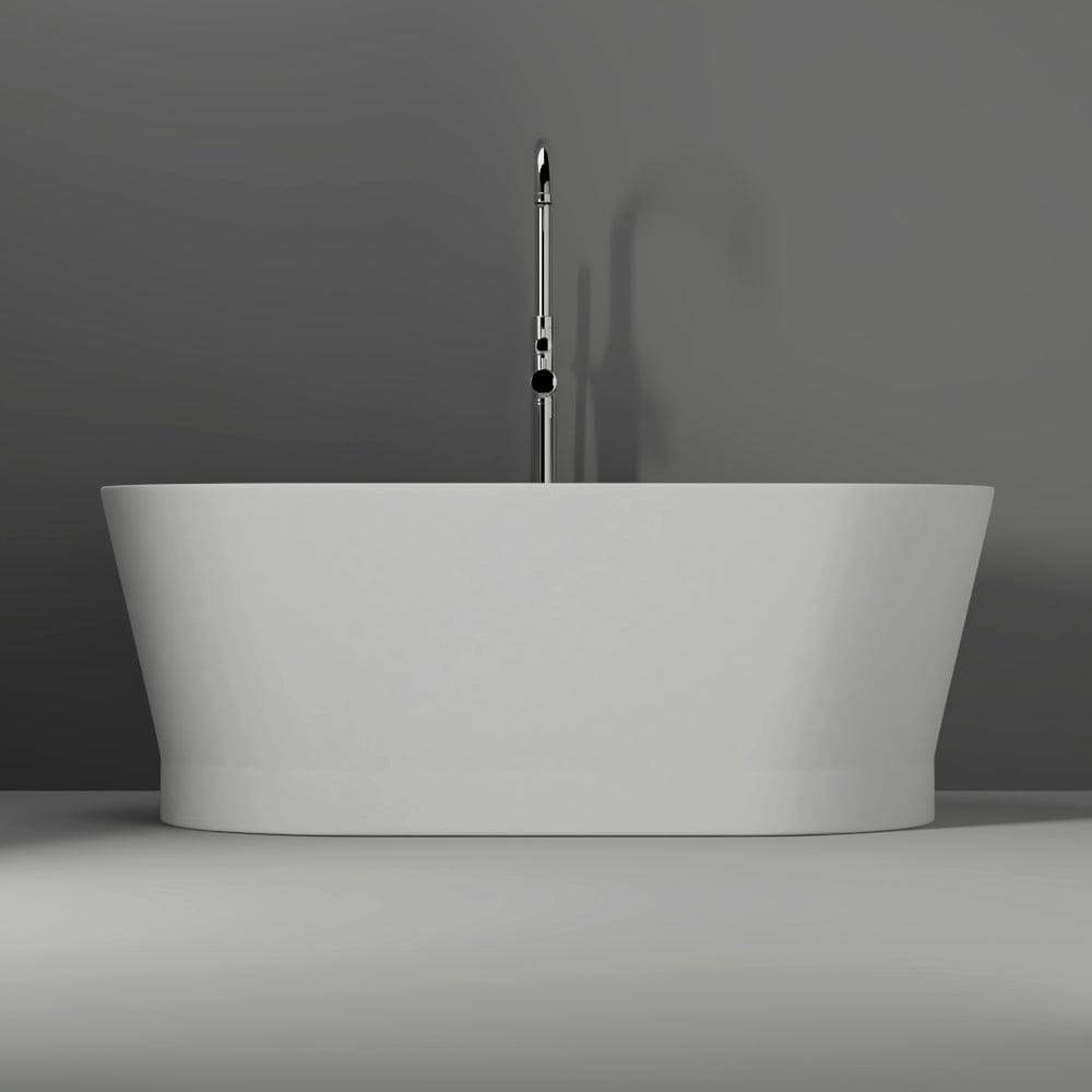 59" Sutherlin Solid Surface Stone Resin Freestanding Bathtub