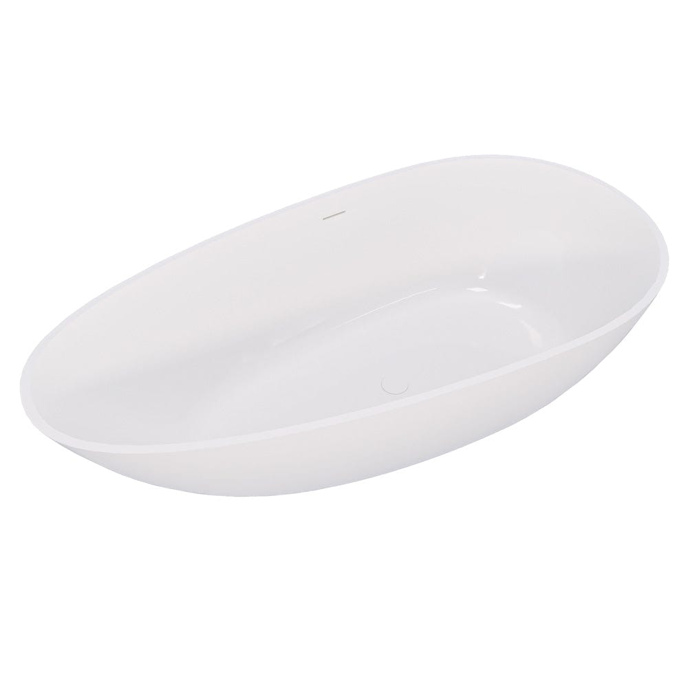 59" Topaz Solid Surface Stone Resin Freestanding Bathtub