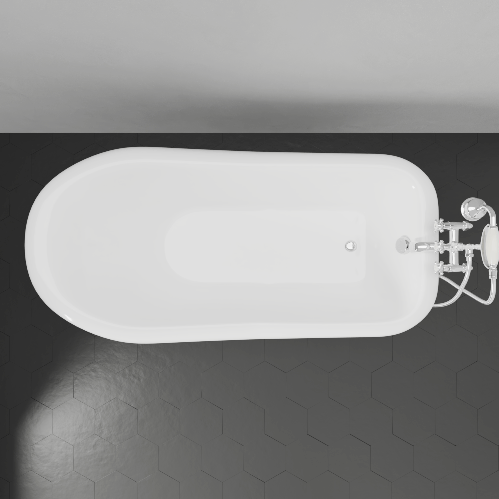 60" Ambassador Acrylic Slipper Clawfoot Tub