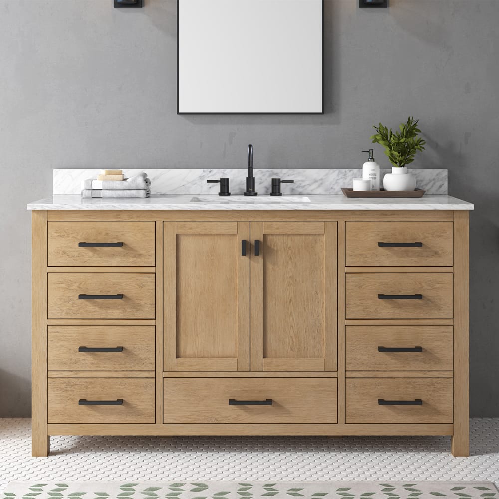 60" Noxon Vanity for Rectangular Undermount Sink - Brushed Oak