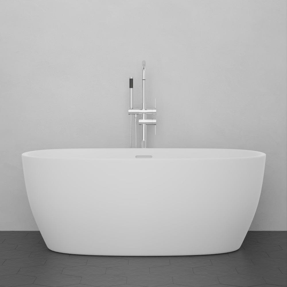 60" Redder Solid Surface Stone Resin Freestanding Bathtub