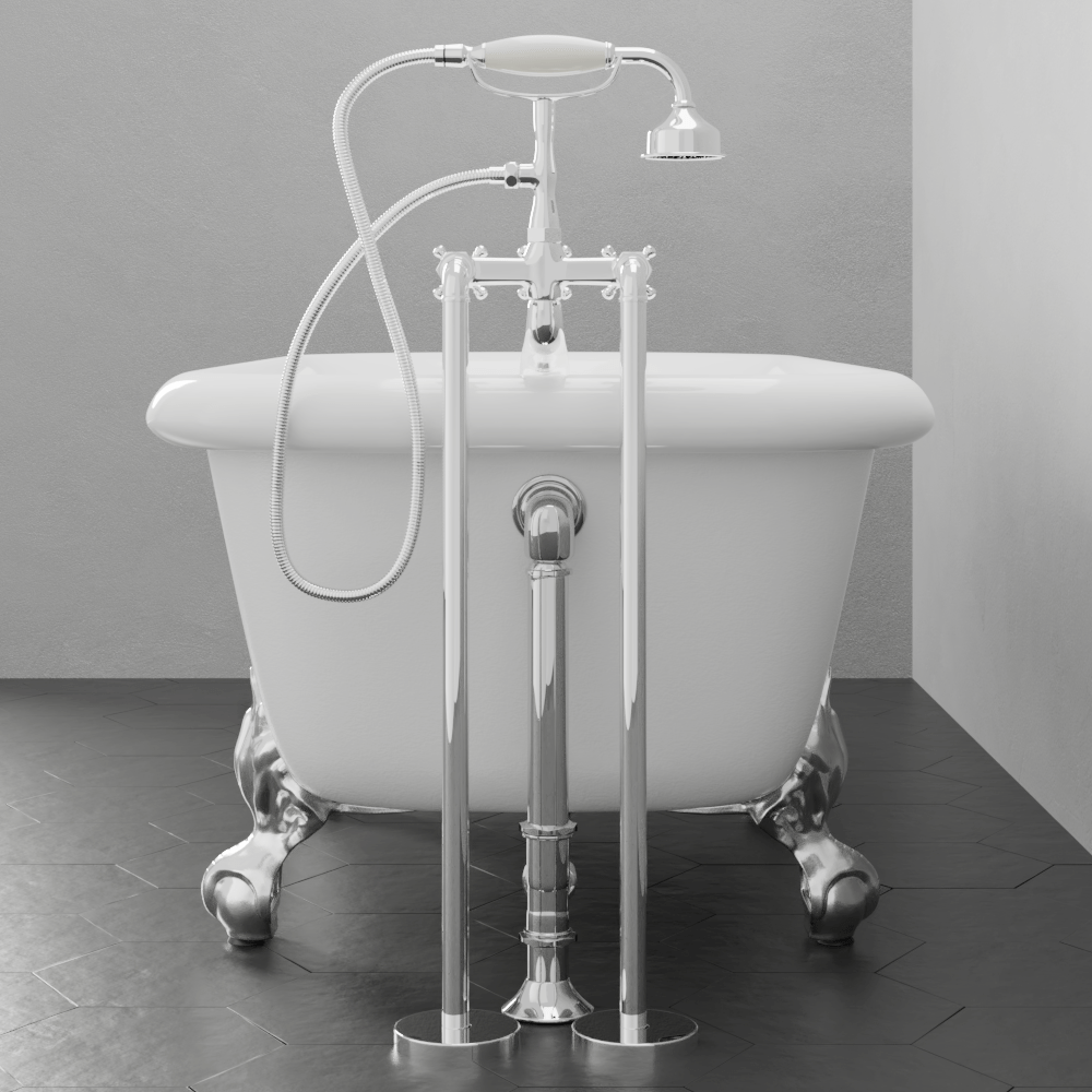 60" Regent Acrylic Roll-Top Clawfoot Tub