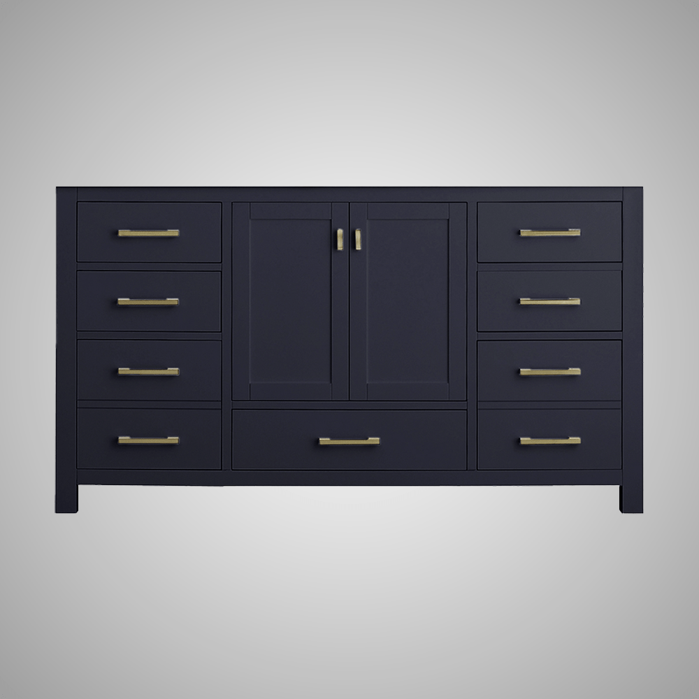 60" Romani Vanity Cabinet for Single Rectangular Undermount Sink - Navy Blue