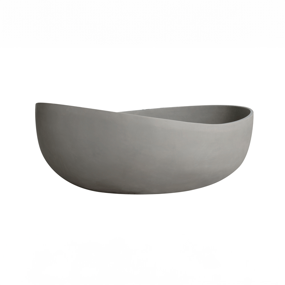63" Antioch Concrete Double-Slipper Freestanding Tub - Smooth