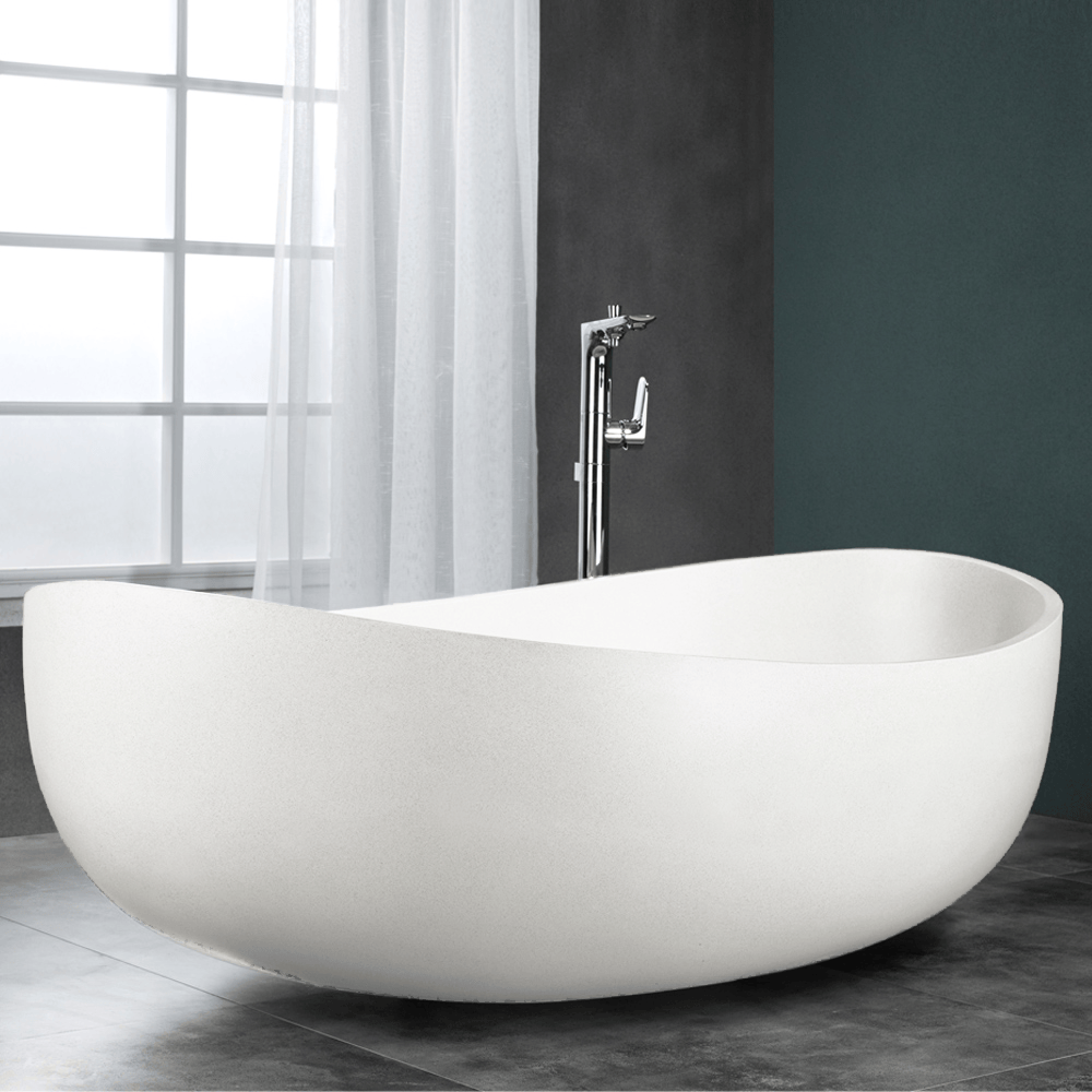 63" Antioch Concrete Double-Slipper Freestanding Tub - Smooth