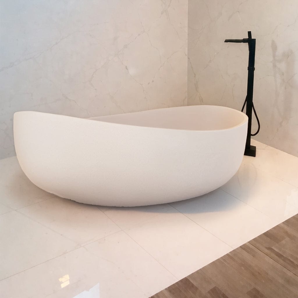 63" Antioch Concrete Double-Slipper Freestanding Tub - Smooth