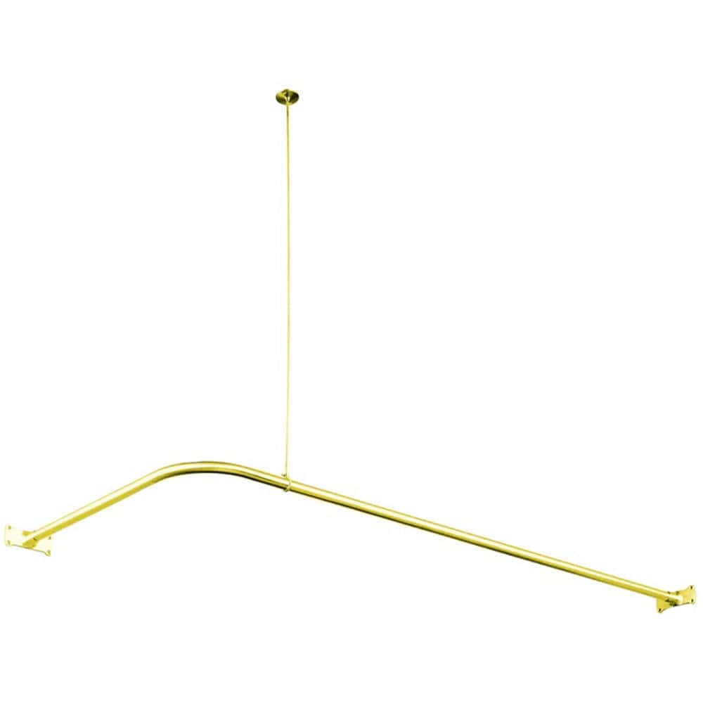 63" Thea L-Shaped Shower Rod