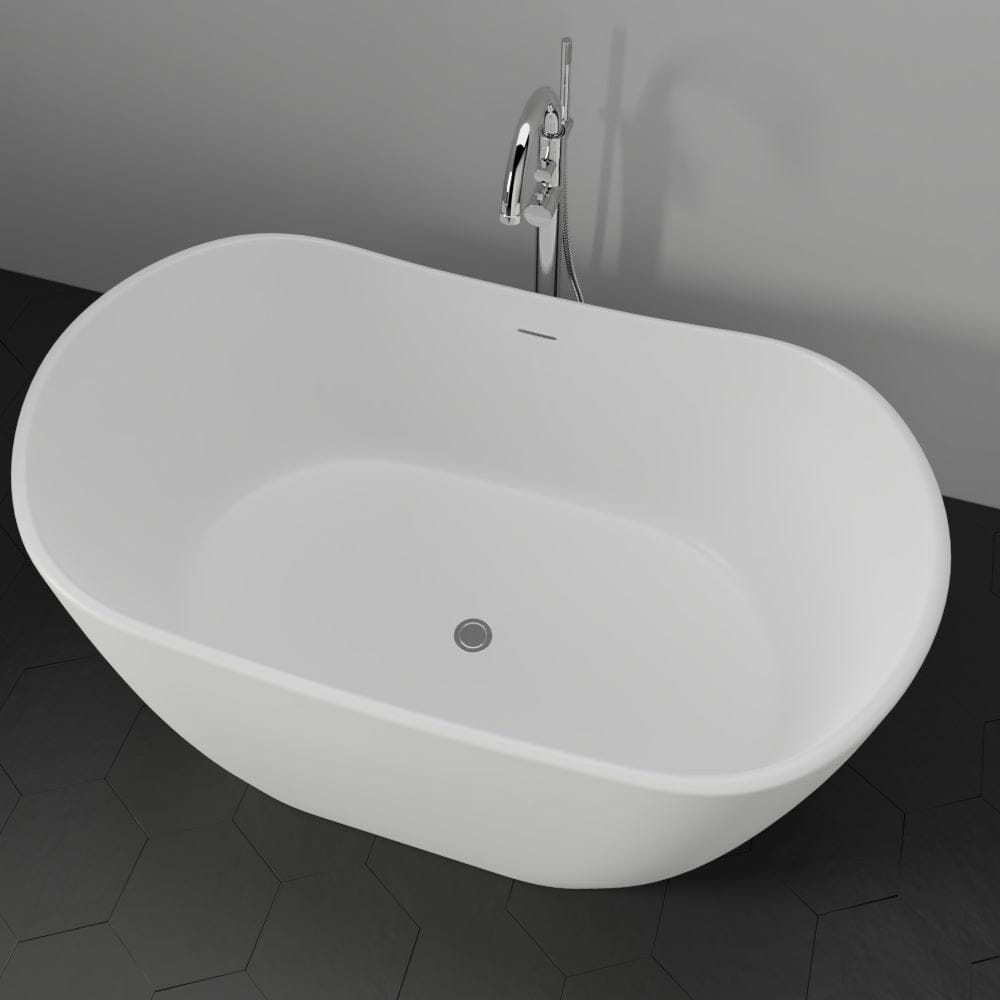 64" Lorane Solid Surface Stone Resin Freestanding Bathtub