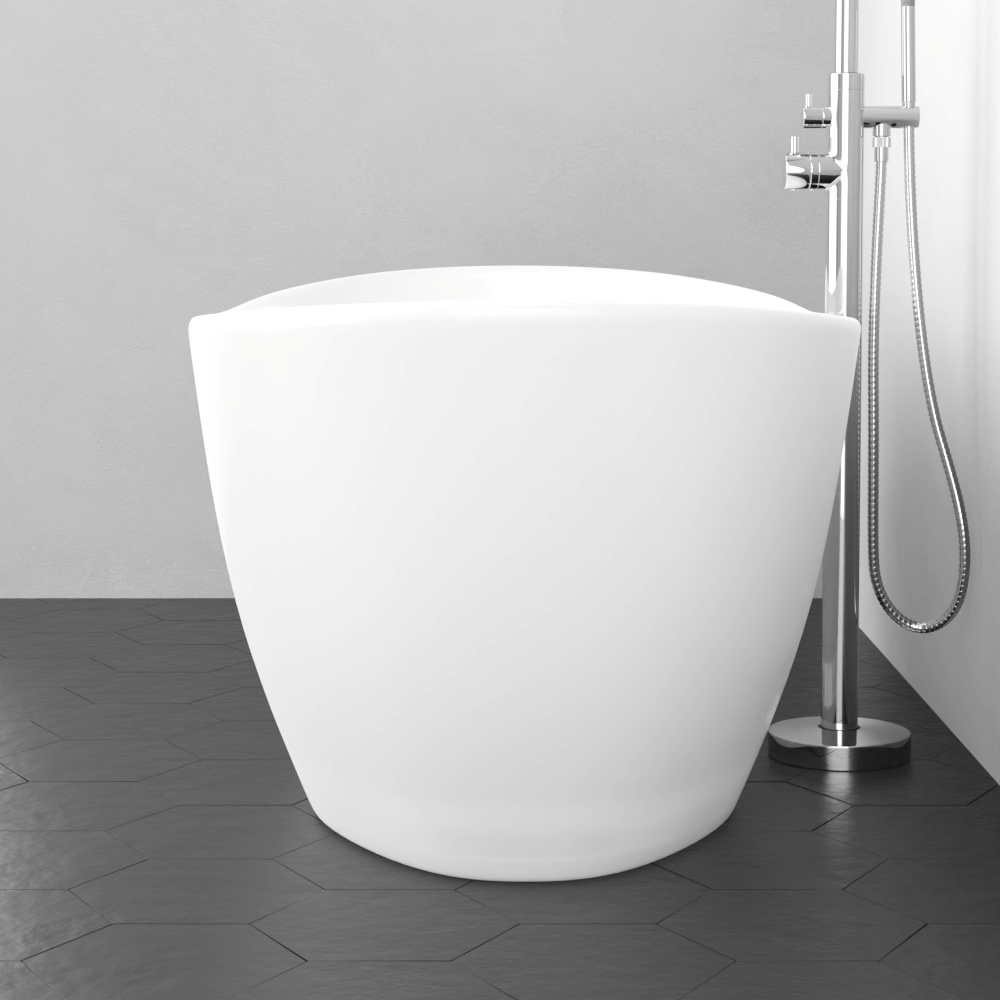 65" Gage Solid Surface Stone Resin Freestanding Bathtub with Air Jets