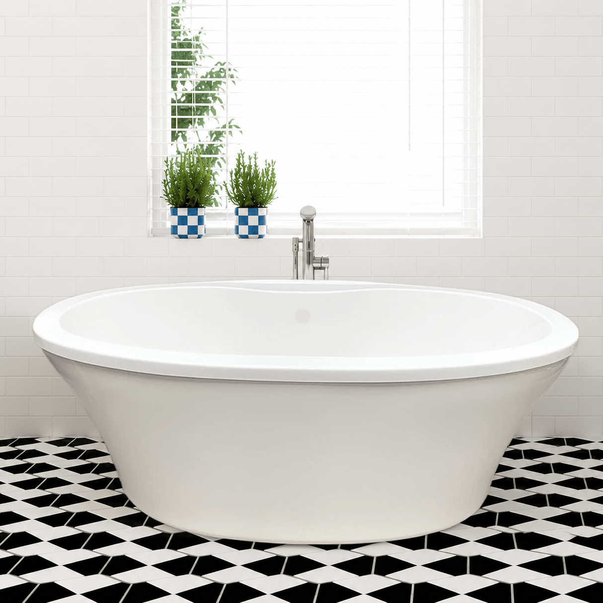 65" Nerissa Acrylic Freestanding Massage Tub