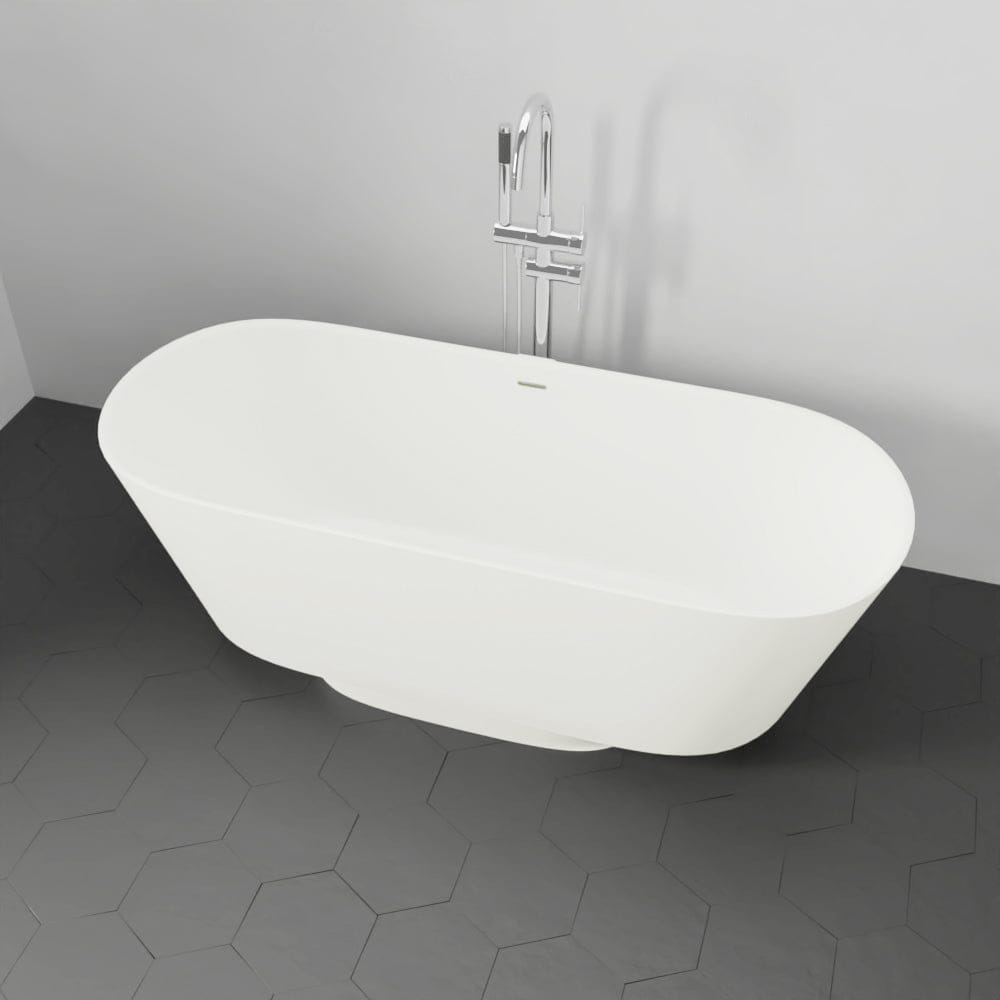 65" Tama Solid Surface Stone Resin Freestanding Bathtub