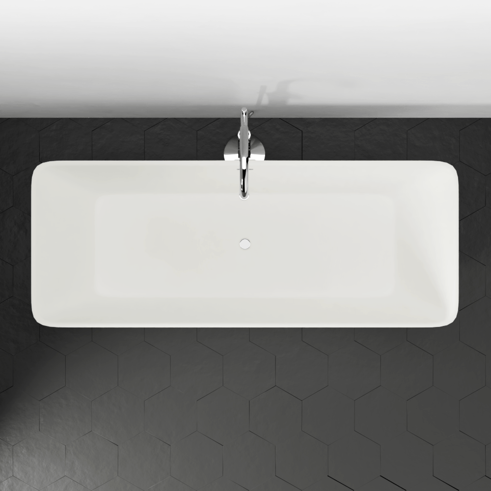 66" Avoca Solid Surface Stone Resin Freestanding Bathtub