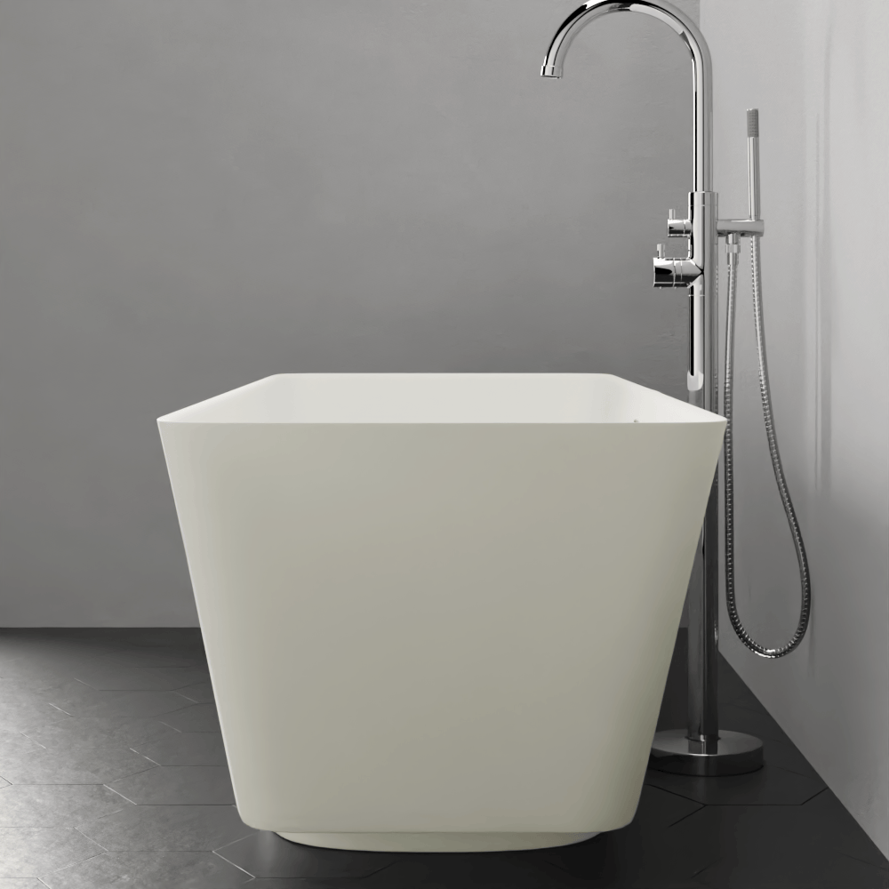 66" Avoca Solid Surface Stone Resin Freestanding Bathtub