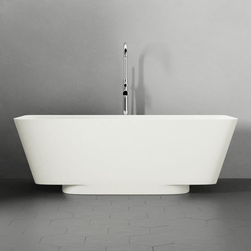 66" Avoca Solid Surface Stone Resin Freestanding Bathtub