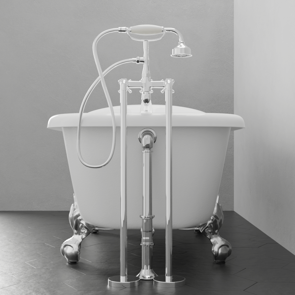 66" Imperial Acrylic Slipper Clawfoot Tub